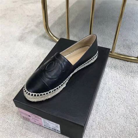 chanel espadrilles black|chanel espadrilles black size 38.